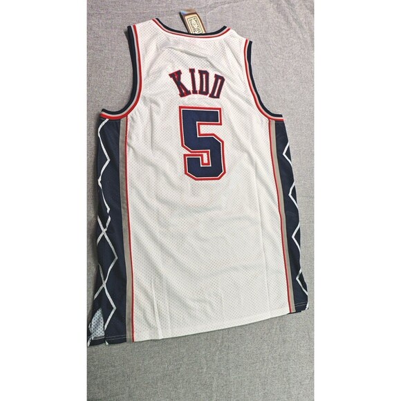 Vintage New Jersey Nets Jason Kidd #5 Jersey Mitchell & Ness NBA White 2006-07 - Picture 2 of 4